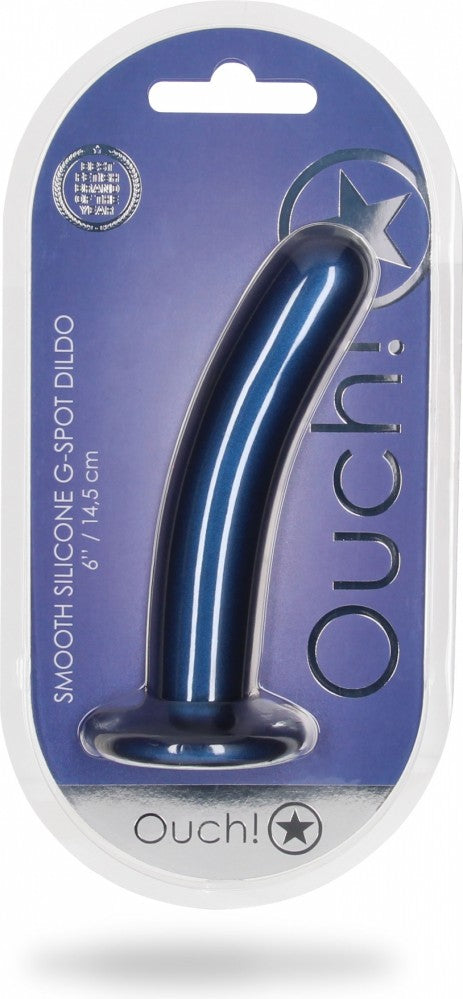 Smooth G-Spot Dildo 6'' - Blu