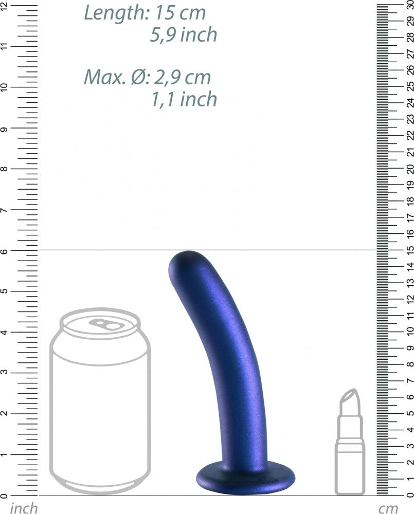 Smooth G-Spot Dildo 6'' - Blu